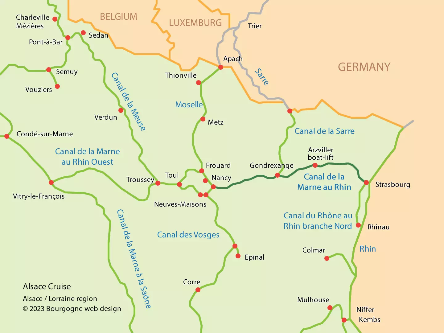 alsace canal map alsace canal map